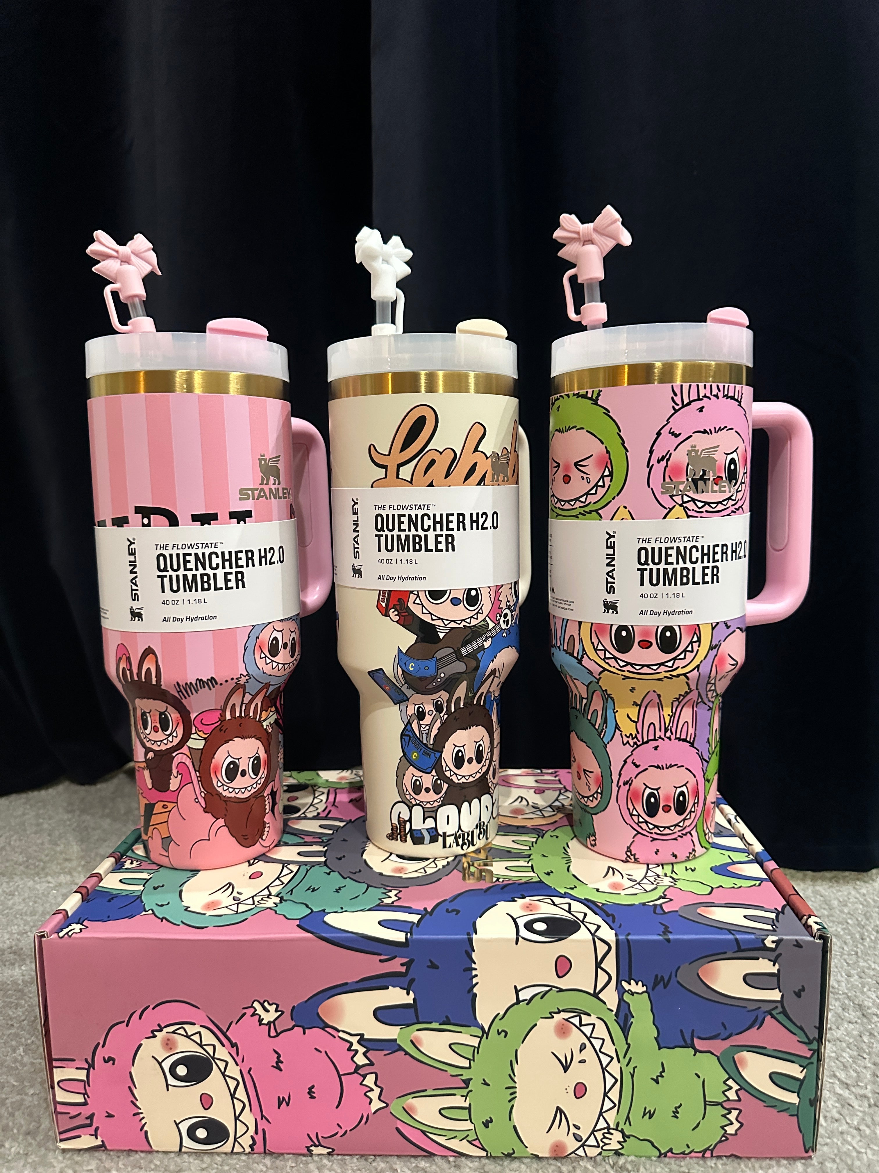 Stanley X Labubu 40oz Quencher H2.0 Tumbler – White | Official Limited Edition