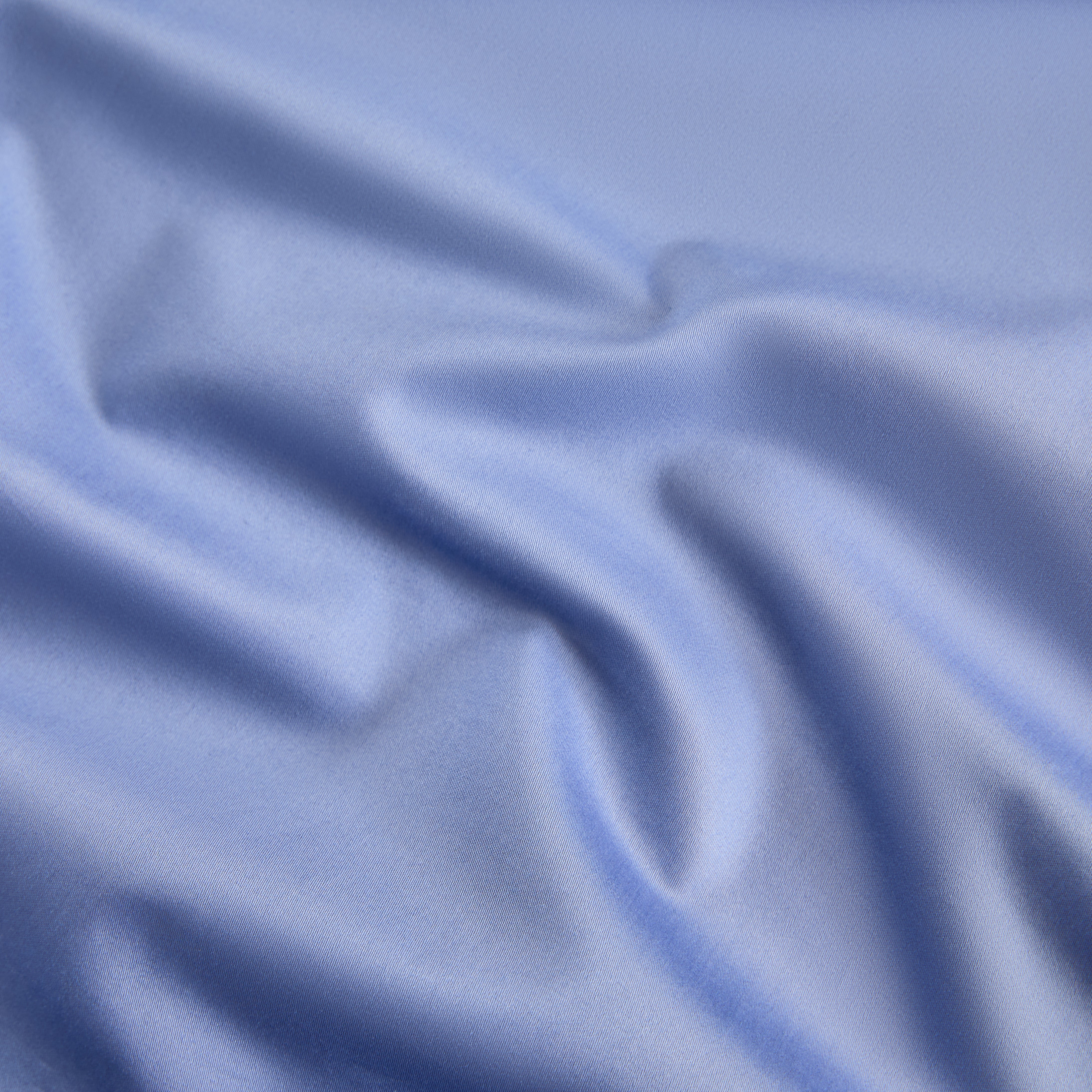 Heather Blue + Brilliant White 100% Cotton Bed Sheet Set – 4-Piece, 300TC