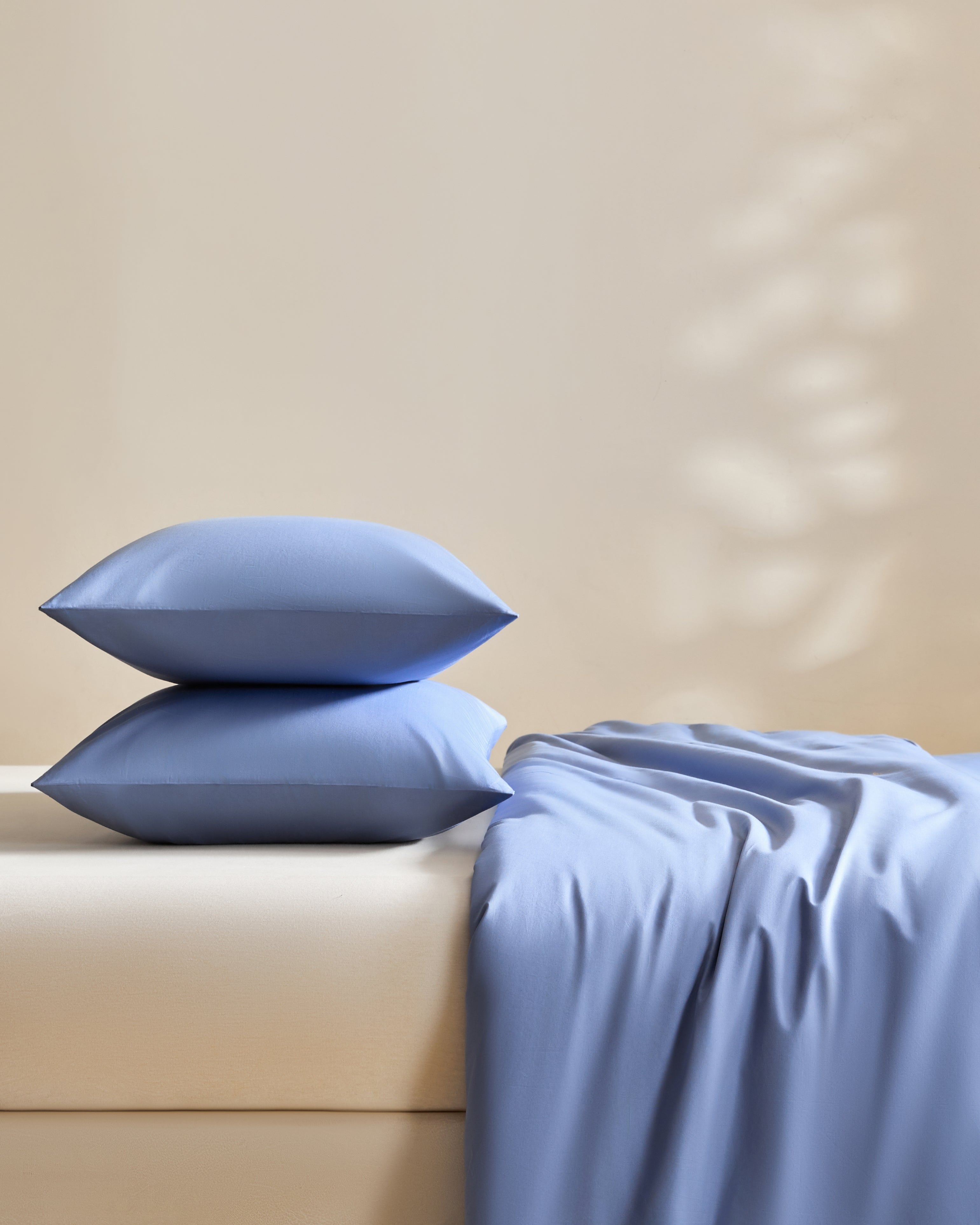 Butter Yellow + Heather Blue 100% Cotton Duvet Cover Set – 3-Piece, 300TC