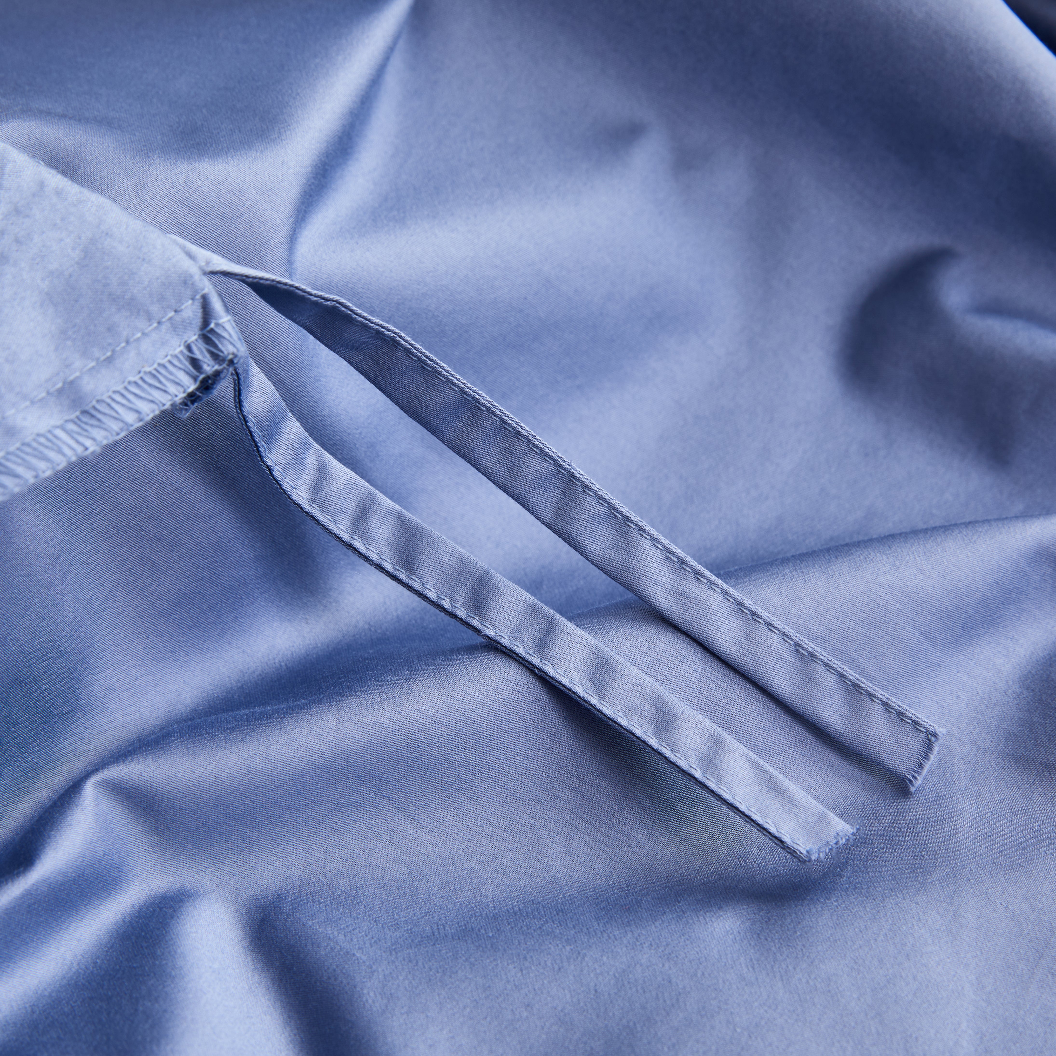 Heather Blue + Brilliant White 100% Cotton Duvet Cover Set – 3-Piece, 300TC