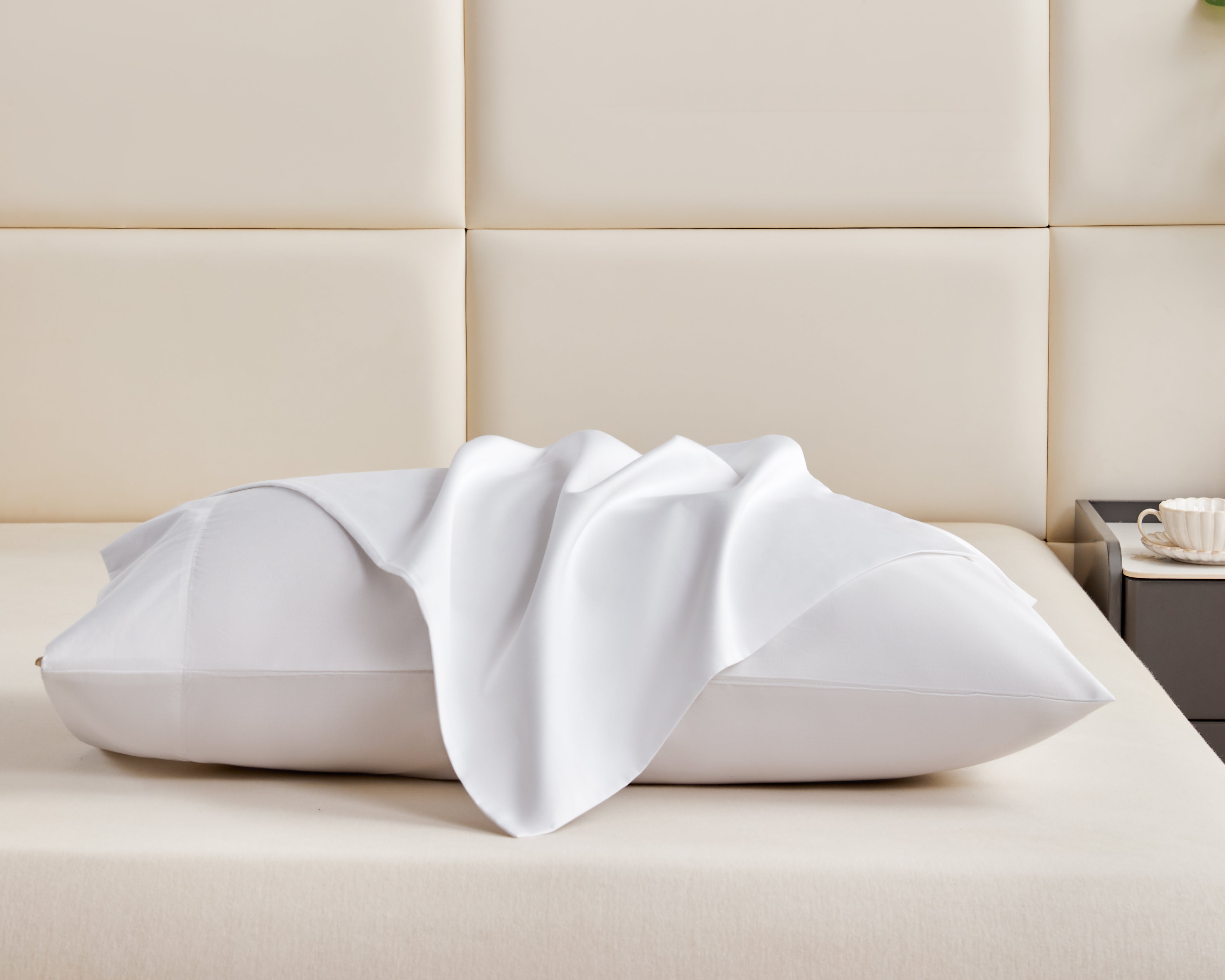 Heather Blue + Brilliant White 100% Cotton Duvet Cover Set – 3-Piece, 300TC