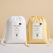 Brilliant White + Butter Yellow 100% Cotton Duvet Cover Set – 3-Piece, 300TC