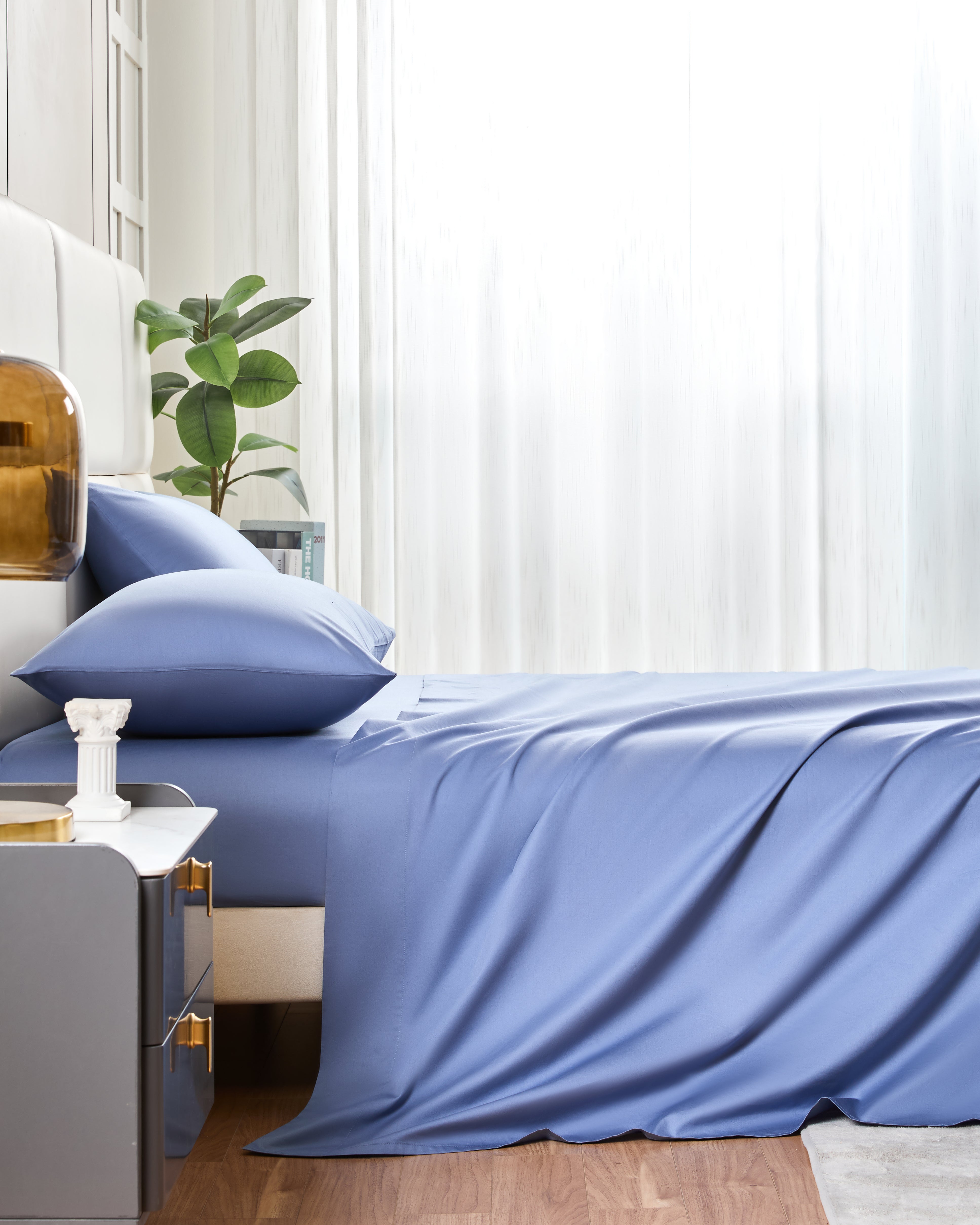 4PC Cotton Bed Sheet Set – Full Size