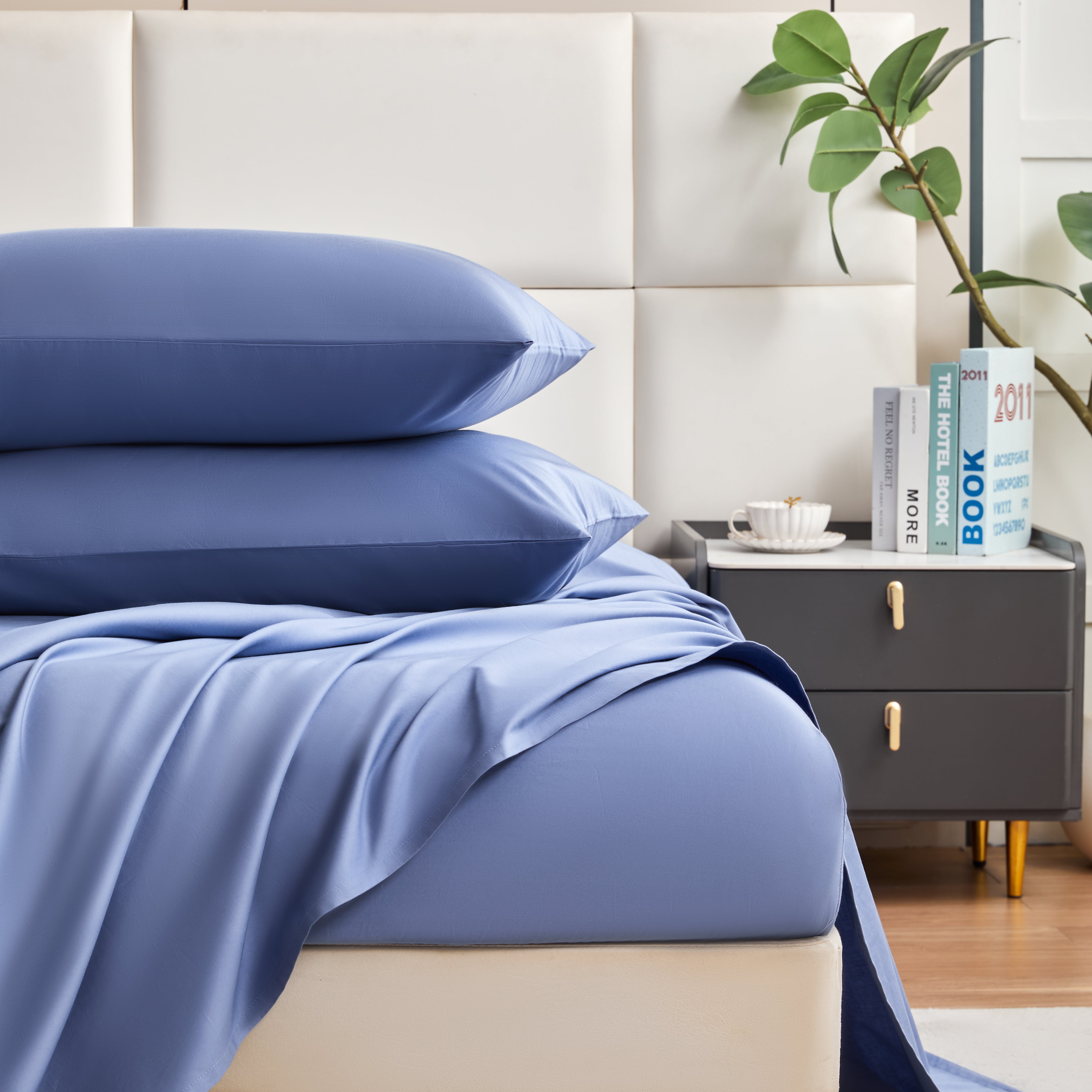 4PC Cotton Bed Sheet Set – Full Size