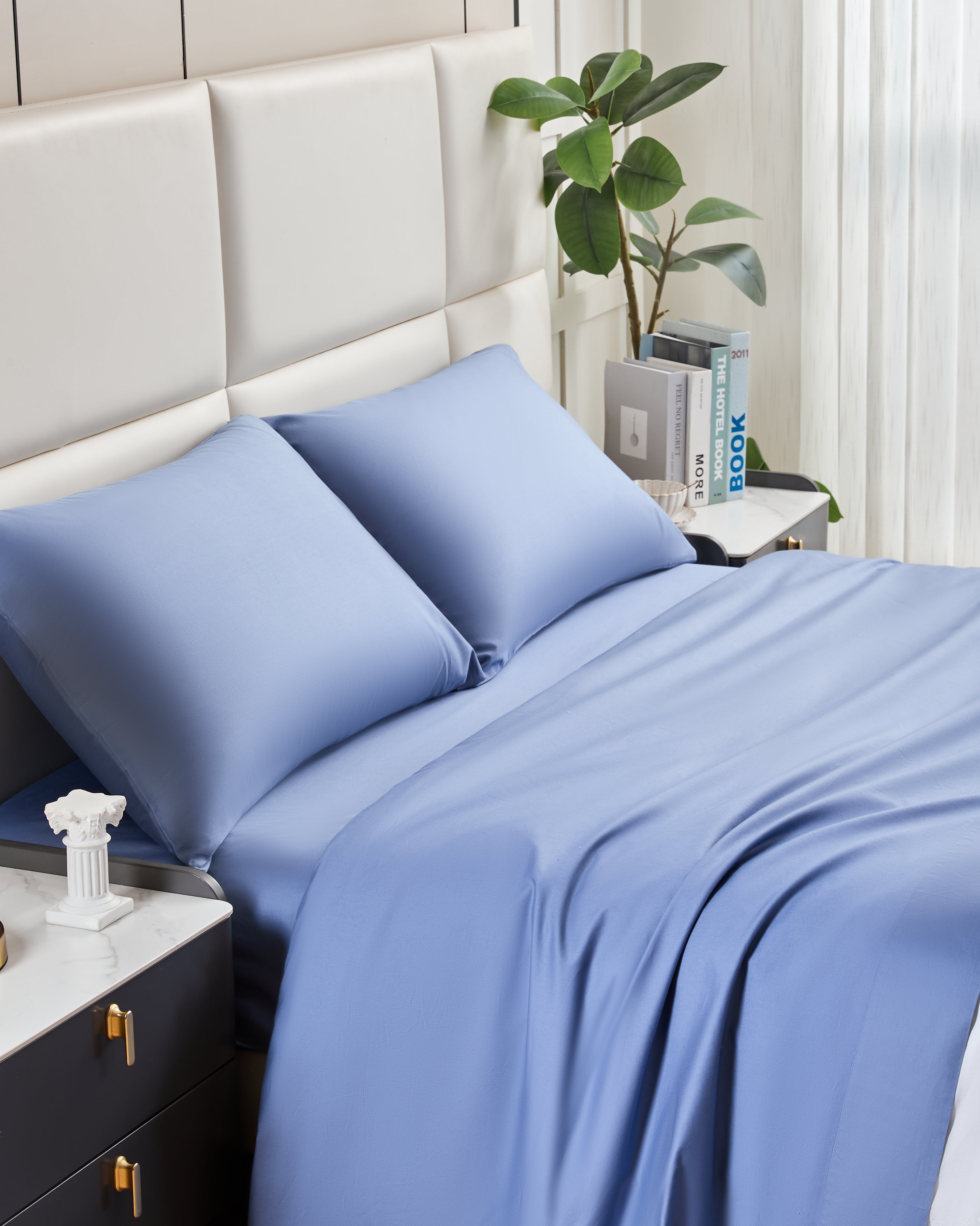 4PC Cotton Bed Sheet Set – Full Size