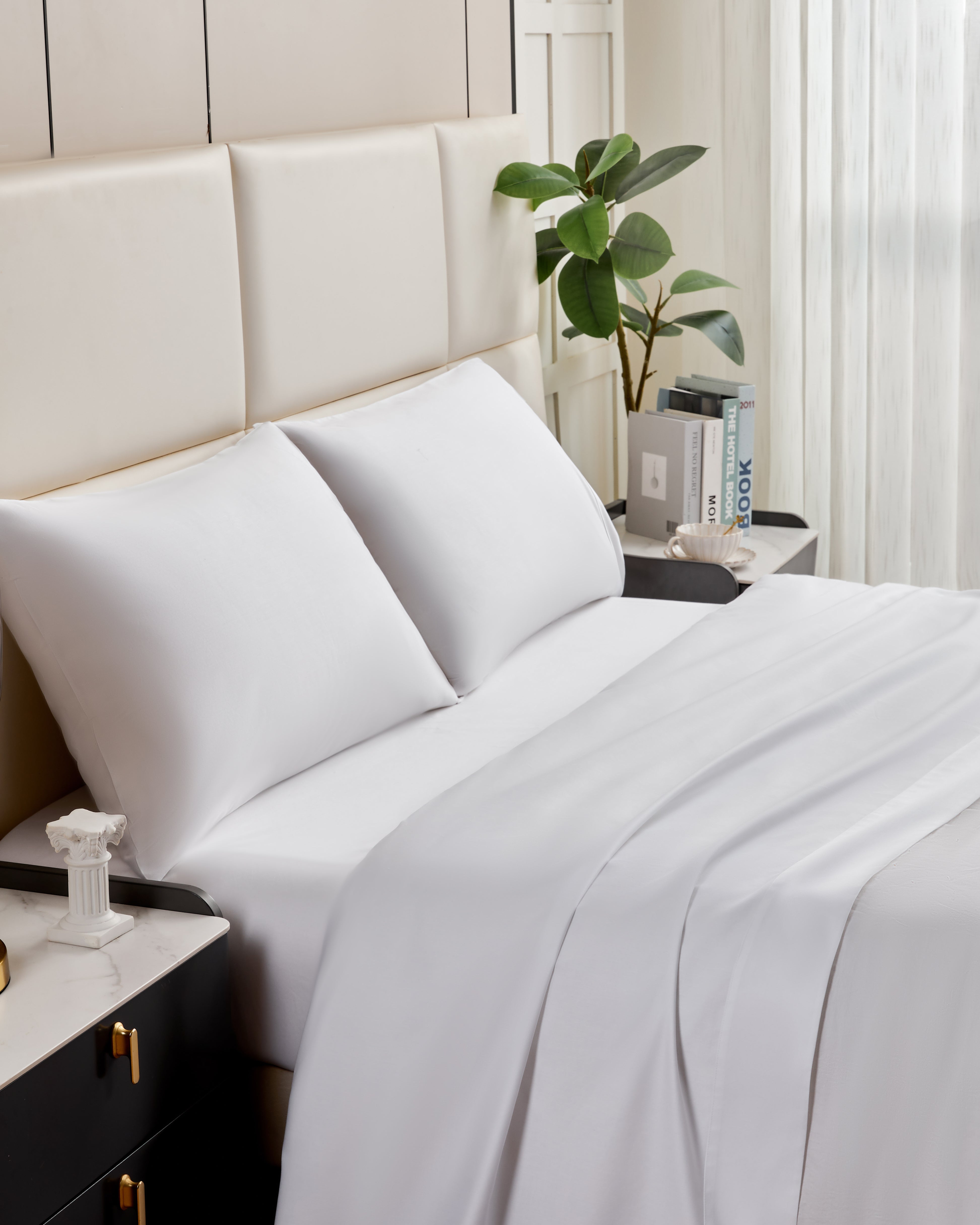 4PC Cotton Bed Sheet Set – Full Size