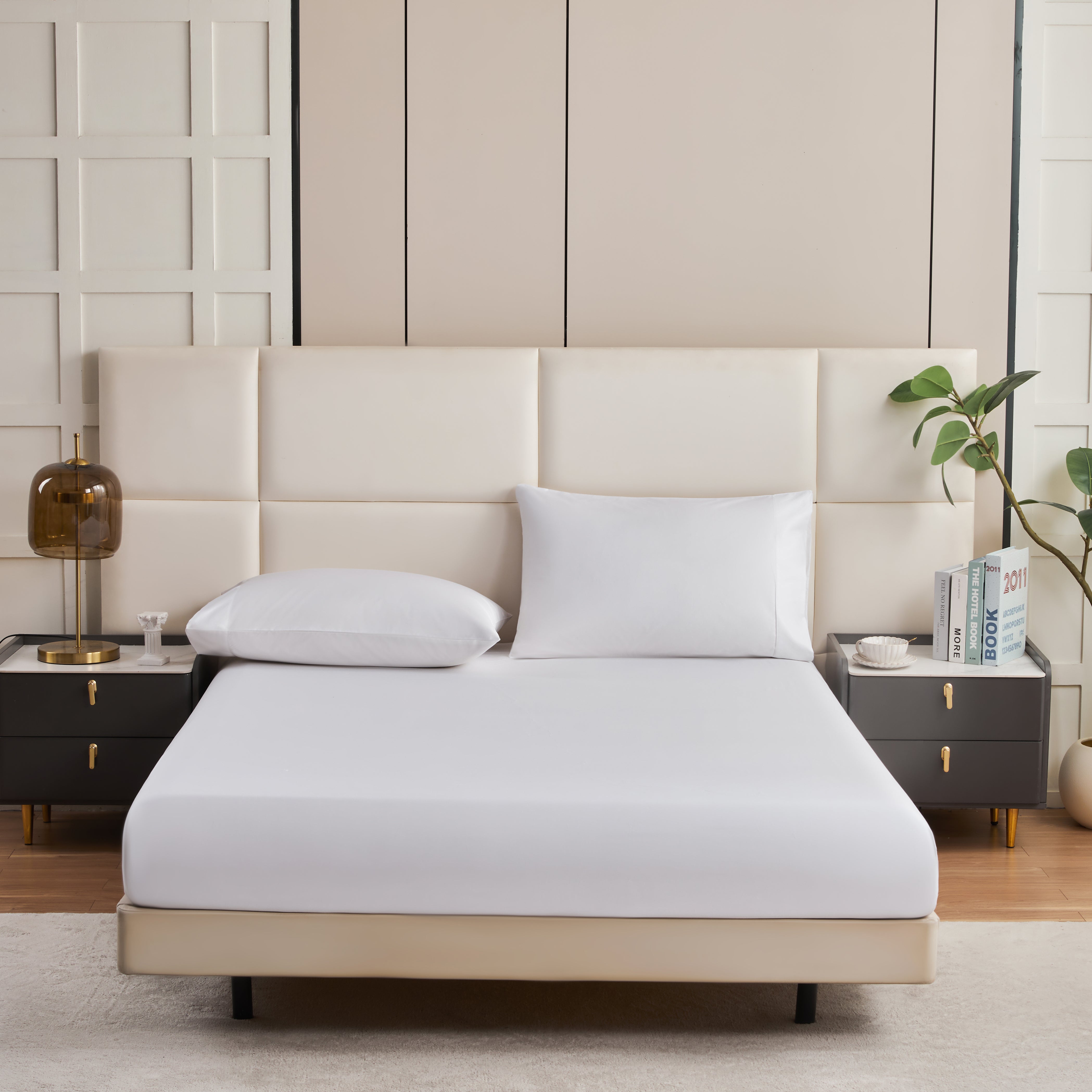 4PC Cotton Bed Sheet Set – Full Size