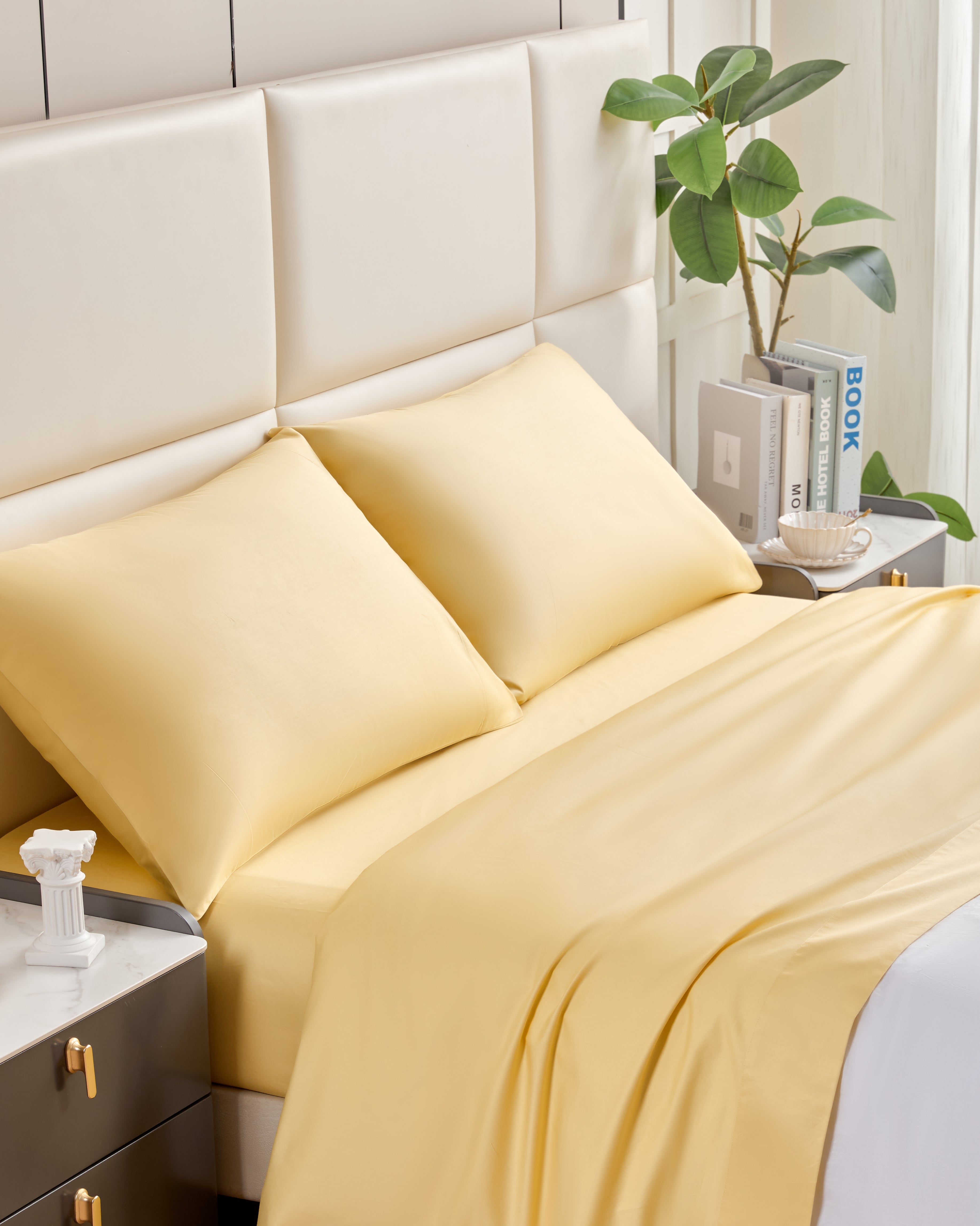 4PC Cotton Bed Sheet Set – Full Size